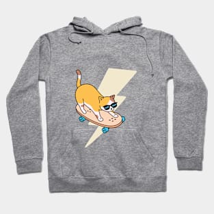 Rad Dad Skater Calico Cat Skater Kitty Hoodie